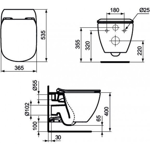 Инсталляция Ideal Standard Prosys Frame 120 M с подвесным унитазом Tesi AquaBlade T3868V1, Цвет производителя: белый - фото, картинка 11 Инсталляция Ideal Standard Prosys Frame 120 M с подвесным унитазом Tesi AquaBlade T3868V1, Цвет производителя: белый - фото 11