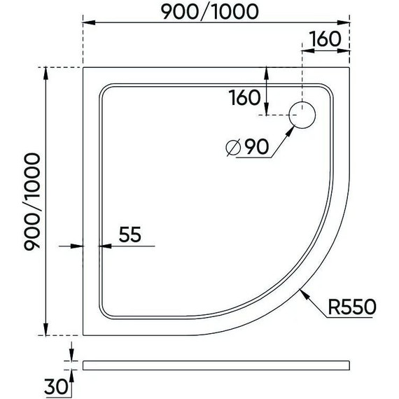 Поддон Veconi Tezeo stone 100х100 см TZ10-100PL-01-19C3 - фото 2