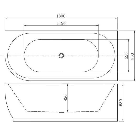 Ванна акриловая Aquanet Family Elegant B 180х80 см 260055, белый матовый - фото, картинка 7 Ванна акриловая Aquanet Family Elegant B 180х80 см 260055, белый матовый - фото 7