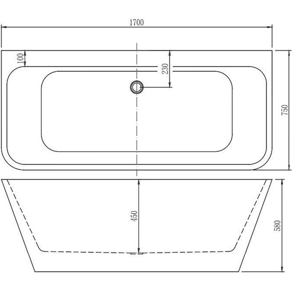 Ванна акриловая Aquanet Family Perfect 170х75 см 260056, белый матовый - фото 8