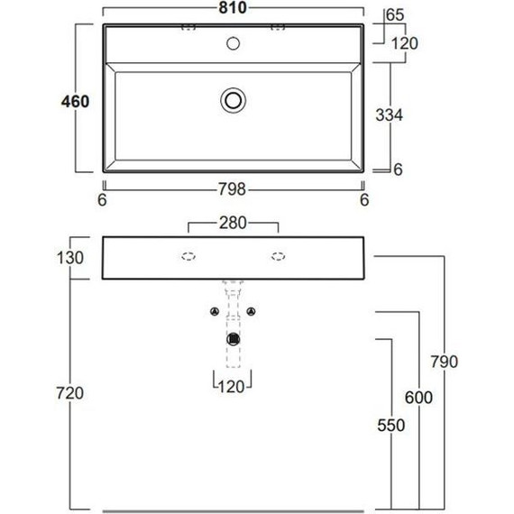 Раковина подвесная Simas Agile 81 см AG81 bi*1 - фото 2