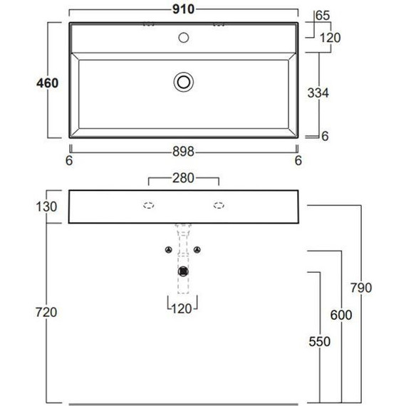 Раковина подвесная Simas Agile 91 см AG91 bi*1 - фото 2