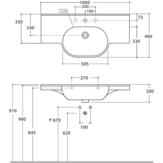 Раковина подвесная Globo Mode 100 см ME100BI*1 - фото, картинка 6 Раковина подвесная Globo Mode 100 см ME100BI*1 - фото 6