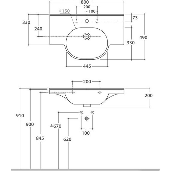 Раковина подвесная Globo Mode 80 см ME080BI*1 - фото, картинка 4 Раковина подвесная Globo Mode 80 см ME080BI*1 - фото 4