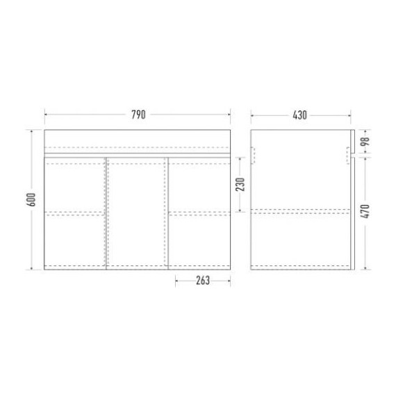 Тумба подвесная с раковиной Mirsant Next 80 см (раковина Premier 800), белый - фото 6