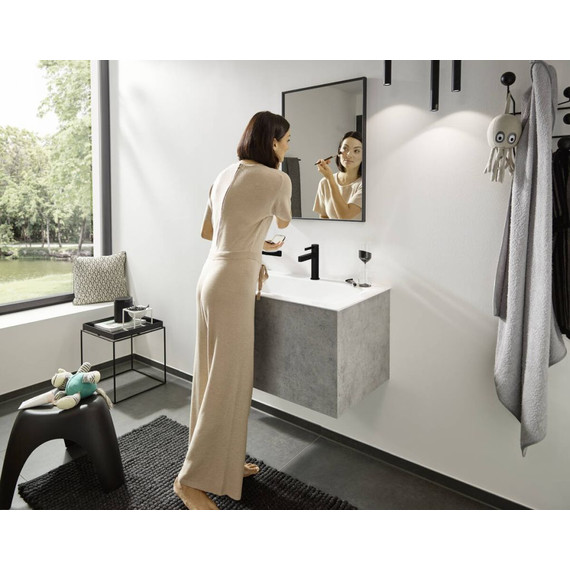 Смеситель для раковины Hansgrohe Finoris 76020670, черный матовый - фото 2