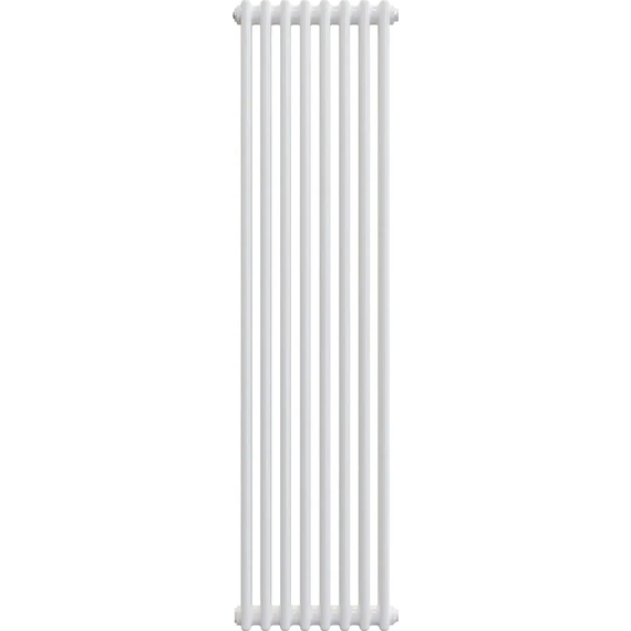 Вертикальный радиатор Zehnder Charleston 2180 390х1790 мм (8 секций) боковое подключение, белый - фото 
