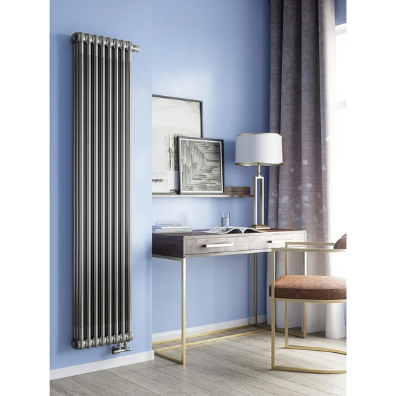 Вертикальный радиатор Zehnder Charleston 2180 390х1790 мм (8 секций) нижнее подключение - фото 2