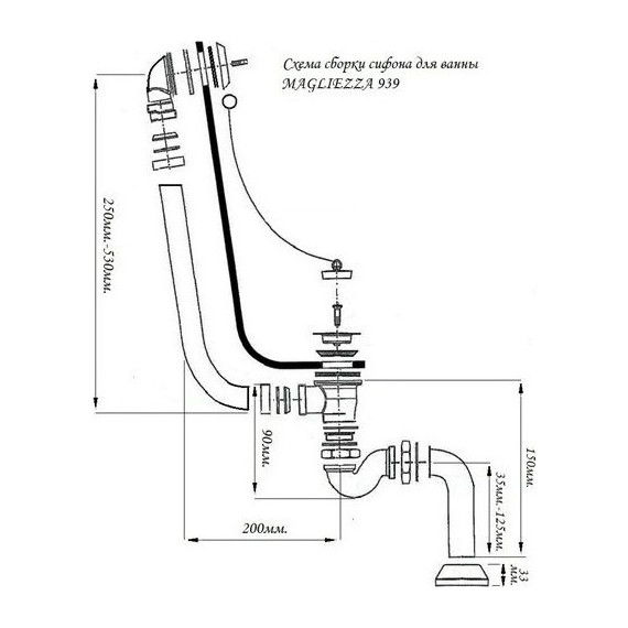 Слив-перелив Magliezza 939CR - фото 2