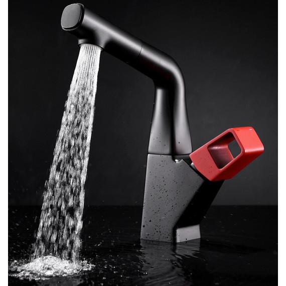 Смеситель для кухни Lemark Soul LM6008BR, черный/красный - фото 3