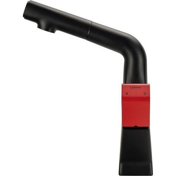 Смеситель для кухни Lemark Soul LM6008BR, черный/красный - фото 2