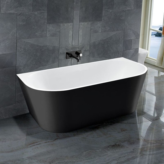 Ванна отдельностоящая Vincea 170x80 см VBT-421-1700MB, черный матовый/белый матовый - фото, картинка 2 Ванна отдельностоящая Vincea 170x80 см VBT-421-1700MB, черный матовый/белый матовый - фото 2