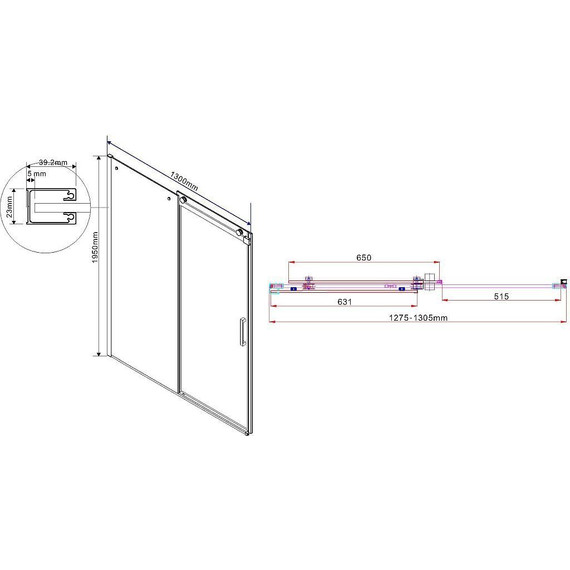Душевая дверь Vincea Como 130 см VPS-1C130CLB (стекло 8 мм), черный/прозрачное - фото, картинка 2 Душевая дверь Vincea Como 130 см VPS-1C130CLB (стекло 8 мм), черный/прозрачное - фото 2
