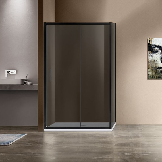 Душевое ограждение Vincea Garda 120x90 см VSR-1G9012CGB, черный/тонированное - фото 