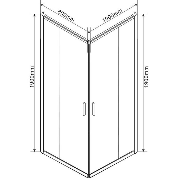 Душевое ограждение Vincea Garda 100x90 см VSS-1G9010CLB, черный/прозрачное - фото 2
