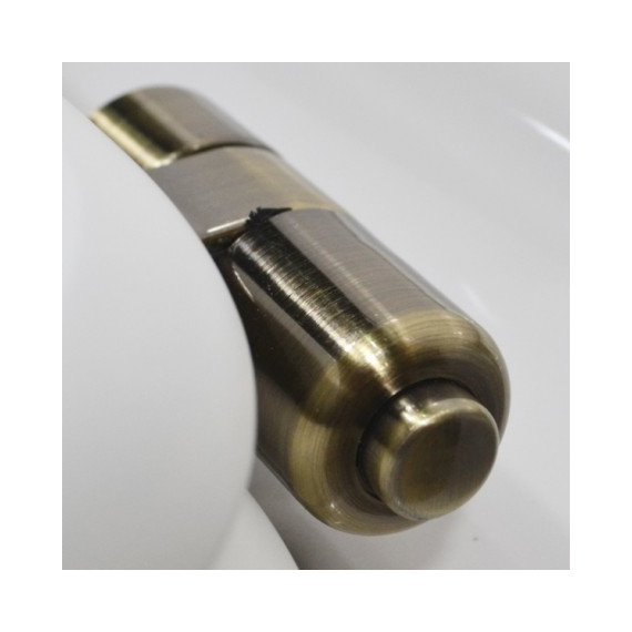 Сиденье с крышкой для унитаза Magliezza микролифт 9000B-BR, петли бронза - фото 3