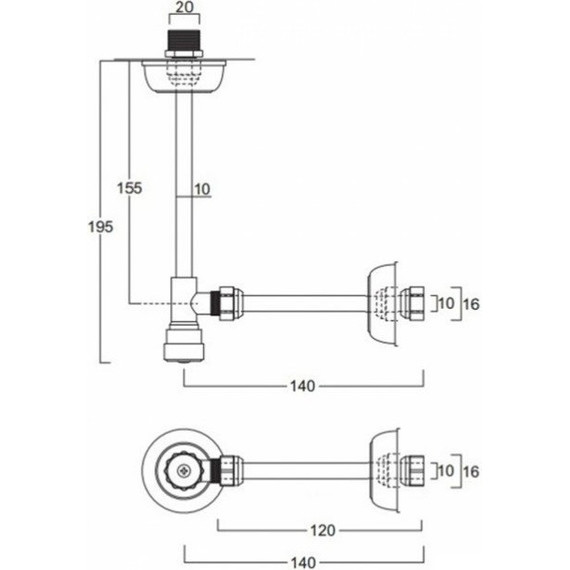 Жесткая подводка воды для бачка унитаза Magliezza 9088-BR, бронза - фото 2
