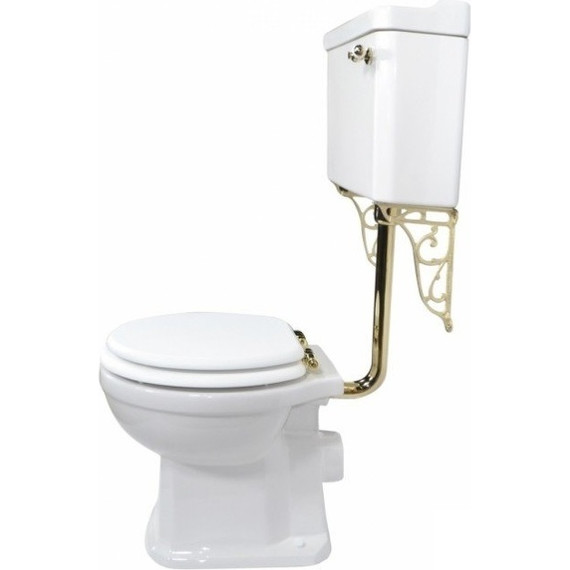 Унитаз-компакт Magliezza Retro 7009 (механизм слива золото) - фото 3