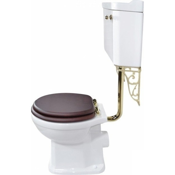 Унитаз-компакт Magliezza Retro 7009 (механизм слива золото) - фото 5