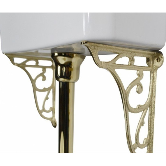 Унитаз-компакт Magliezza Retro 7009 (механизм слива золото) - фото 8