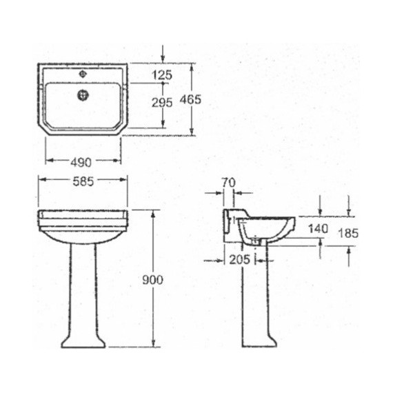 Раковина подвесная Magliezza Retro 58 см 7012 - фото 5