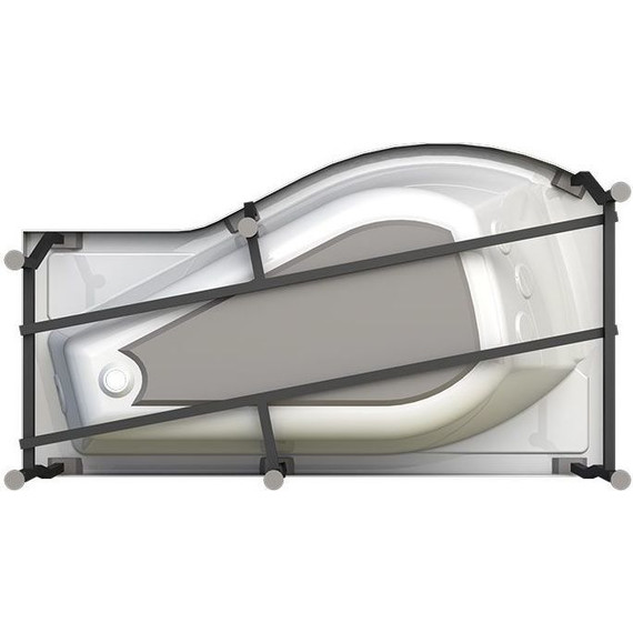 Ванна акриловая Радомир Миранда 168x95 см R (в комплекте каркас) - фото 5