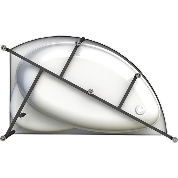 Ванна акриловая Радомир Модерна 160x100 см R (в комплекте каркас) - фото 7