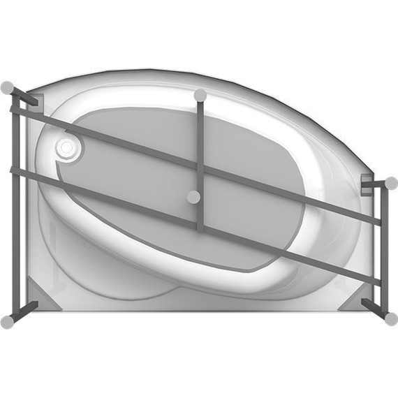 Ванна акриловая Радомир Монти 150x105 см L (в комплекте каркас) - фото 7