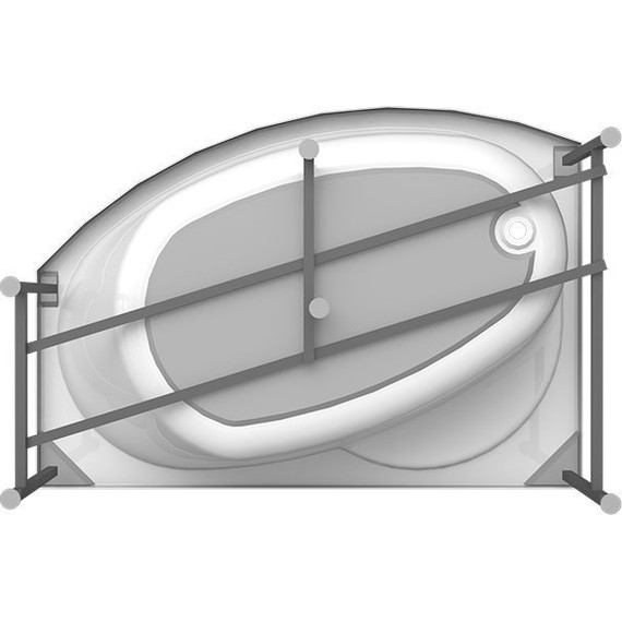 Ванна акриловая Радомир Монти 150x105 см R (в комплекте каркас) - фото 7