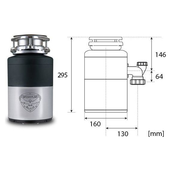 Измельчитель пищевых отходов Status Premium 100 - фото 5