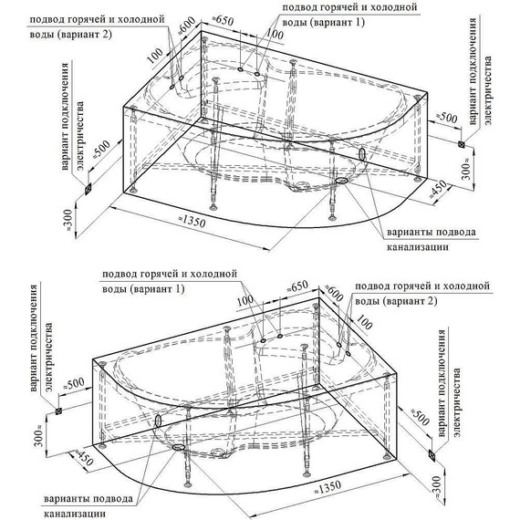Ванна гидромассажная Радомир Ирма 169x110 см L (Гидромассаж "Стандарт" Bronze) - фото 3