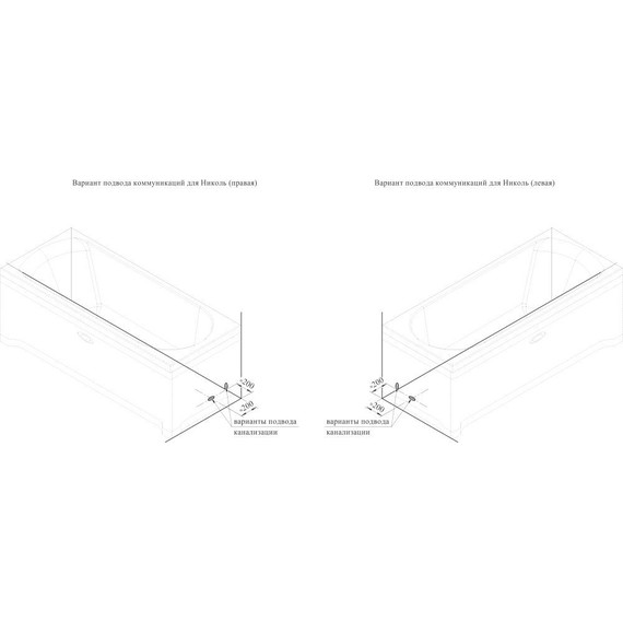 Ванна акриловая Радомир Николь 180x80 см (в комплекте каркас), Размер - мм: 1800х800 - фото, картинка 10 Ванна акриловая Радомир Николь 180x80 см (в комплекте каркас), Размер - мм: 1800х800 - фото 10