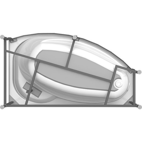 Ванна акриловая Радомир София 169x99 см L (в комплекте каркас) - фото 4