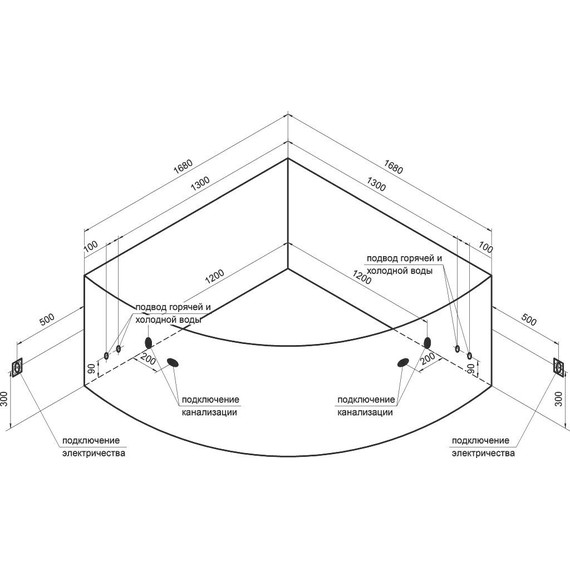 Ванна гидромассажная Радомир Филадельфия 168x168 см (Гидромассаж "Релакс" Gold) - фото 3
