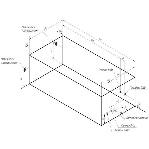 Ванна гидромассажная Радомир Хельга 170x90 см (Гидромассаж "Люкс" Chrome) - фото 3