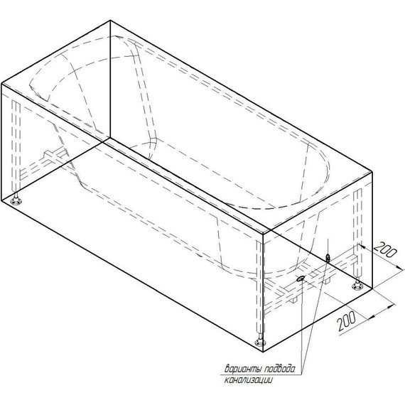 Ванна гидромассажная Радомир Николь 168x70 см (Гидромассаж "Актив") - фото 3