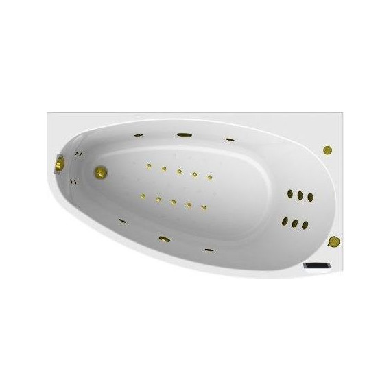 Ванна гидромассажная Радомир Орсини 160x90 см R (Гидромассаж "Фитнес" Gold) - фото 