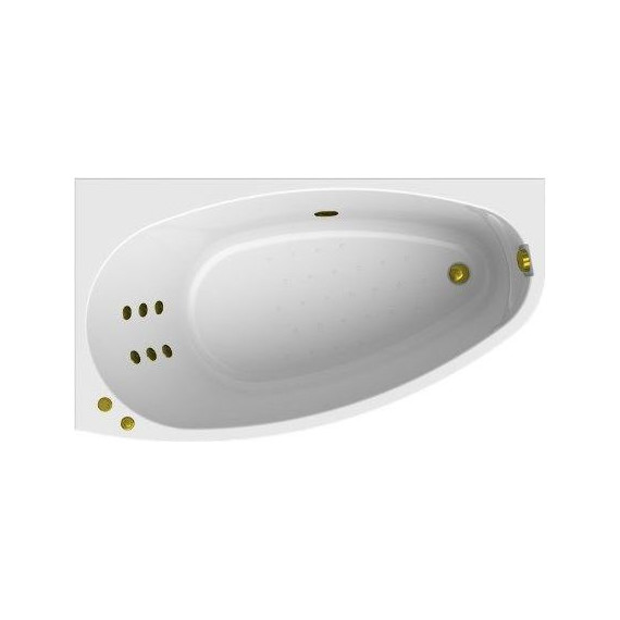 Ванна гидромассажная Радомир Орсини 160x90 см L (Гидромассаж "Стандарт" Gold) - фото 