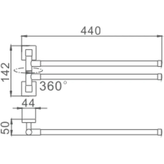 Держатель для полотенца Haiba HB8612 - фото 2