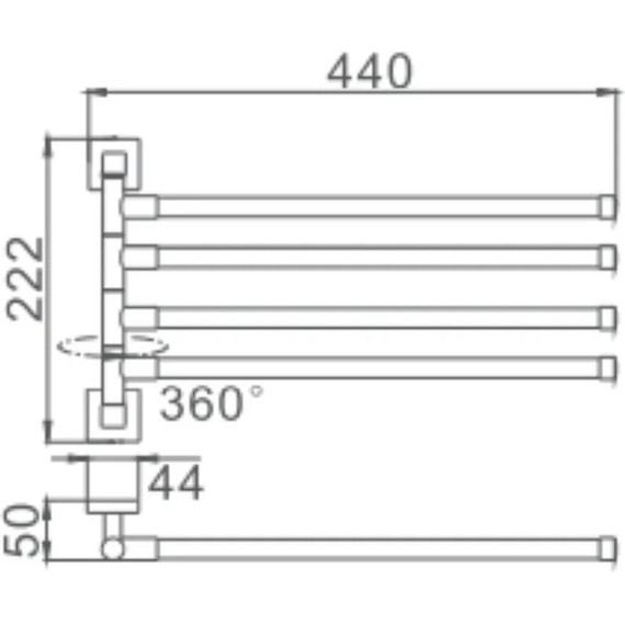 Держатель для полотенца Haiba HB8614 - фото 2