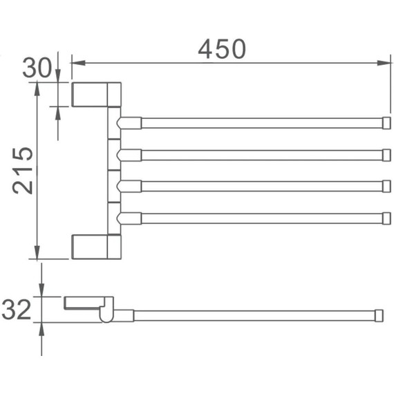 Держатель для полотенца Haiba HB8814 - фото 2