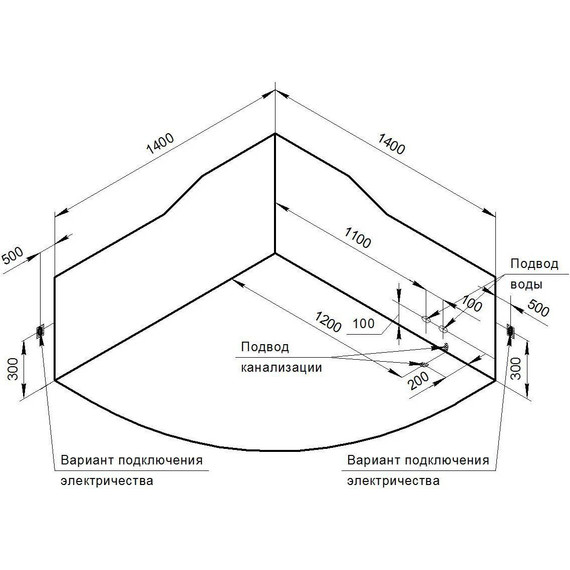 Ванна гидромассажная Радомир Сорренто 140x140 см (Гидромассаж "Люкс" Chrome) - фото 3