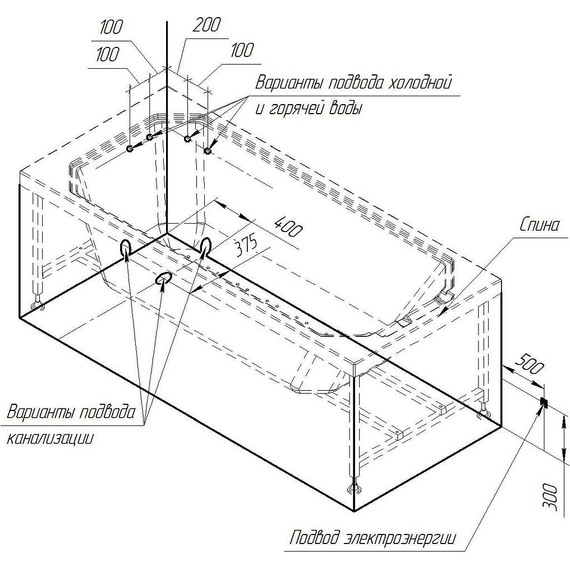 Ванна гидромассажная Радомир Уэльс 170x75 см (Гидромассаж "Терапия" Chrome) - фото 3