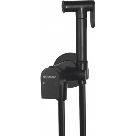 Набор для гигиенического душа Gross Aqua Evo Matt Black GA042602MB, черный матовый - фото 