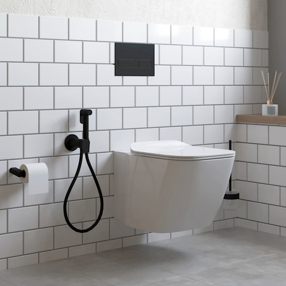 Набор для гигиенического душа Gross Aqua Evo Matt Black GA042602MB, черный матовый - фото 2