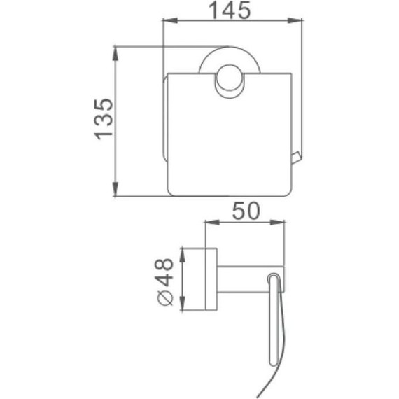 Держатель для туалетной бумаги Haiba HB8703, цвет чёрный матовый - фото 4
