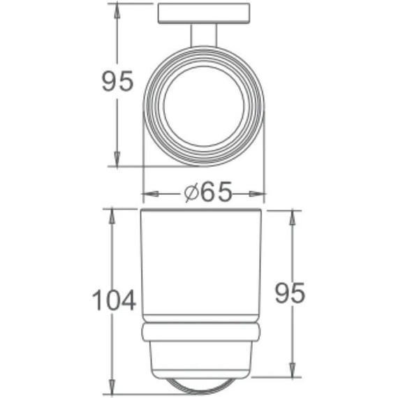 Стакан для зубных щеток Haiba HB8706, цвет чёрный матовый - фото, картинка 2 Стакан для зубных щеток Haiba HB8706, цвет чёрный матовый - фото 2