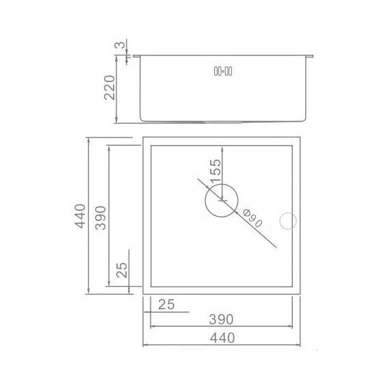 Кухонная мойка Gerhans K34444 1 мм, нержавеющая сталь, Цвет производителя: нержавеющая сталь - фото 2