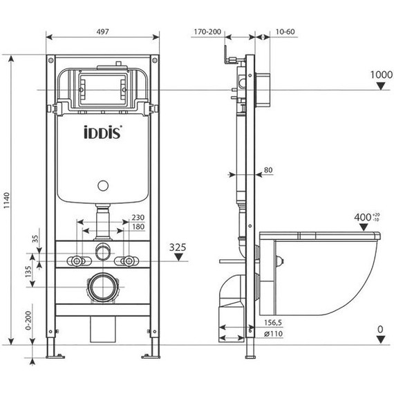 Инсталляция для унитаза Iddis Optima Home OPH0000i32K - фото, картинка 6 Инсталляция для унитаза Iddis Optima Home OPH0000i32K - фото 6