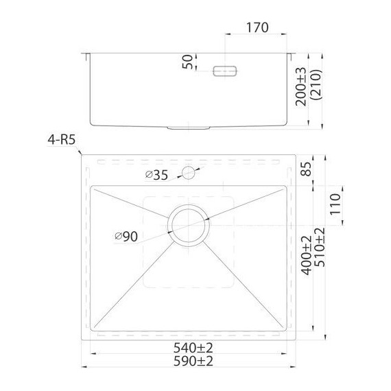 Кухонная мойка Iddis Haze HAZ59S0i77 1 мм, сатин - фото 4